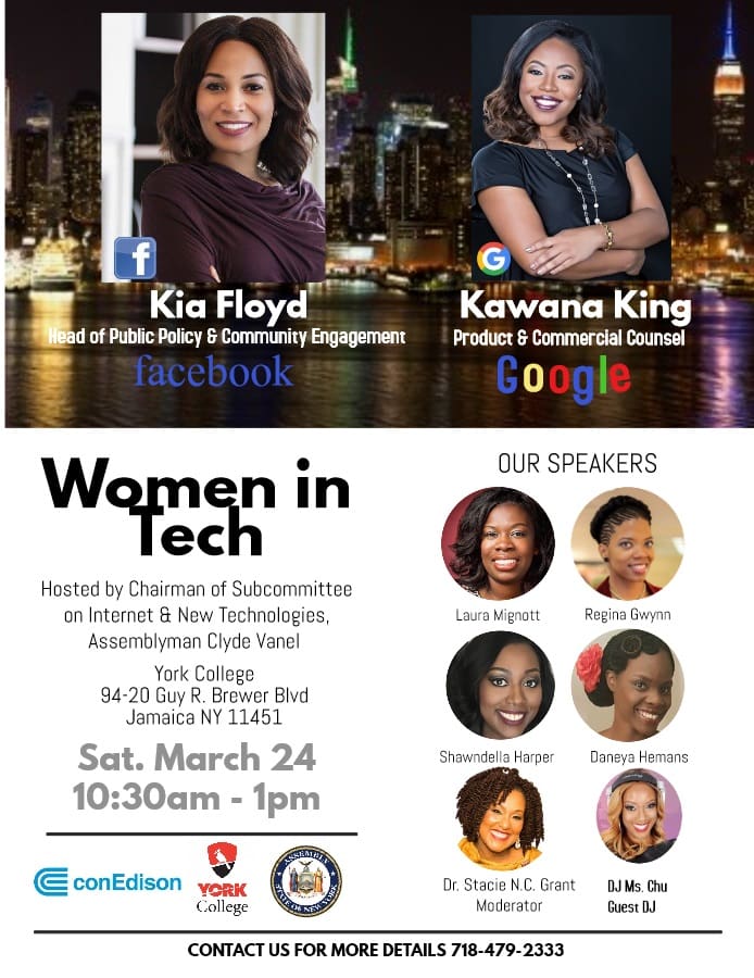 Event - Clyde Vanel Women in Tech March 24th 2018 - UPDATE